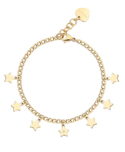S'Agapõ Pozlacený náramek s hvězdičkami Message SSG14