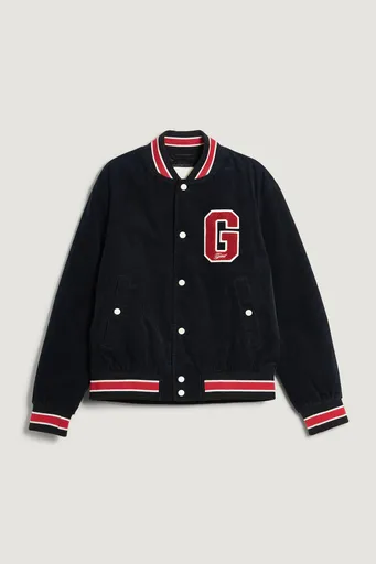 BUNDA GANT CORD VARSITY JACKET BLACK