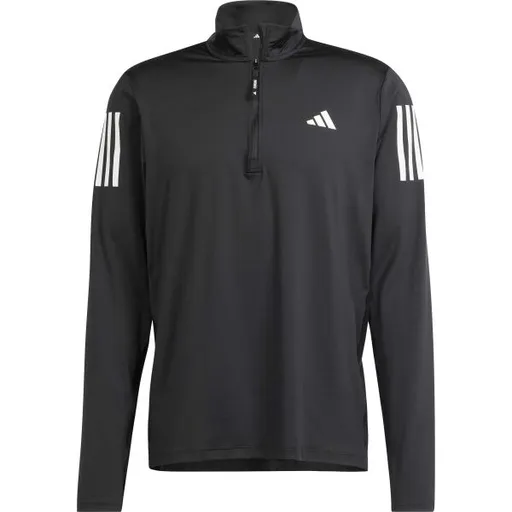 adidas OWN THE RUN HALF-ZIP Pánské běžecké triko, černá, velikost