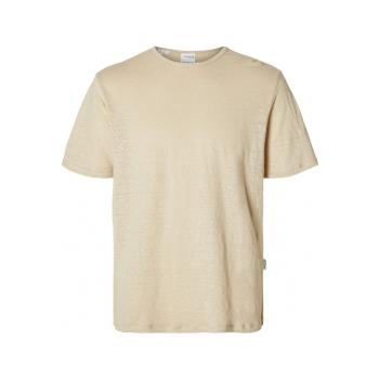 Selected  T-Shirt Bet Linen - Oatmeal  Tričká a polokošele Béžová