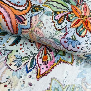 Úplet VISCOSE LYCRA HEAVY Watercolour F digital print