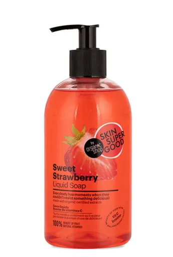 Organic Shop Tekuté mýdlo Sladká jahoda Skin Super Good (Liquid Soap) 500 ml