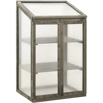 Skleník 60 × 45 × 100 cm jedlové dřevo (314849)