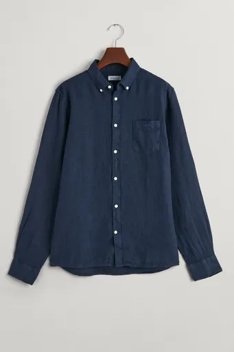 KOŠILE GANT REG. LINEN LS BD SHIRT MARINE