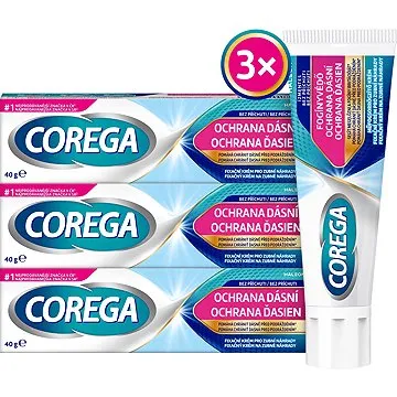 COREGA OM Pro zubní náhradu Ochrana dásní 3× 40 g (8596149005799)