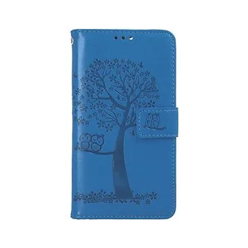 TopQ Pouzdro iPhone 13 knížkové Modrý strom sovičky 66364 (Sun-66364)