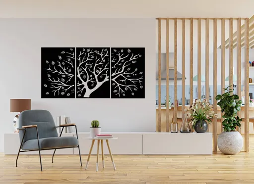 Vsepropejska Strom života 9 dekorace na zeď Rozměr (cm): 38 x 59, Dekor: Černá