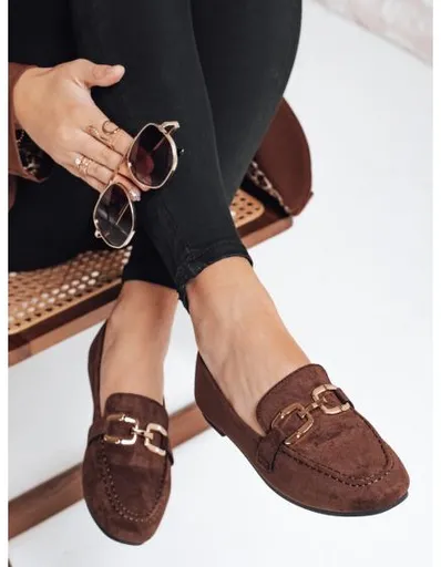 Dámské mokasíny ze semiše hnědé