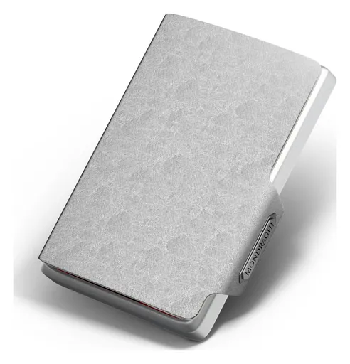 Kožená mini peněženka Mondraghi Saffiano Silver