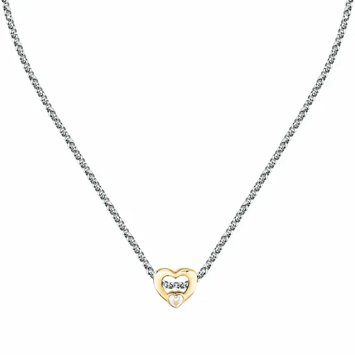 Morellato Krásný ocelový bicolor náhrdelník Srdce Drops SCZ1414