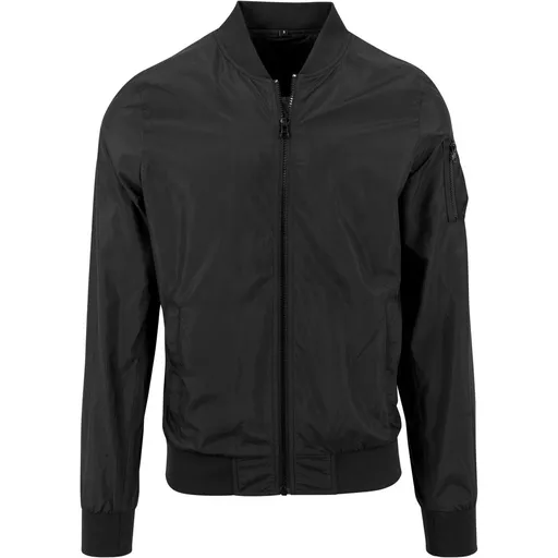 Build Your Brand Lehký pánský bomber - Černá | 2XL