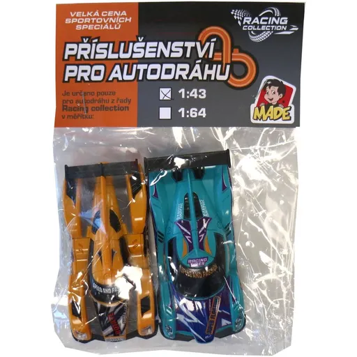 MaDe Autodráha náhradní autíčka, 2 ks 1 : 43 (561)