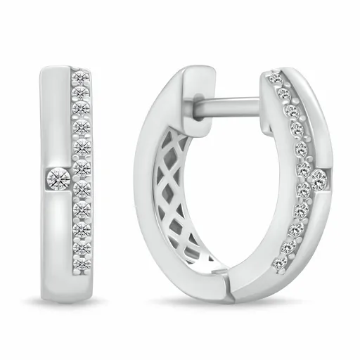 Brilio Silver Oblíbené stříbrné kruhy se zirkony EA471W