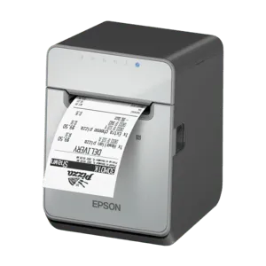 Epson TM-L100, 8 dots/mm (203 dpi), cutter, linerless, USB, Lightning, BT, Ethernet, black