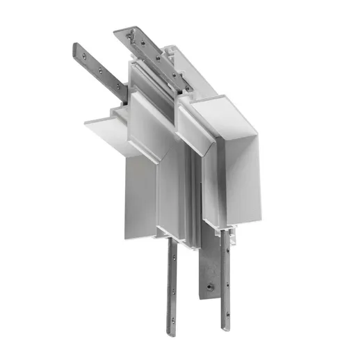 BIG WHITE (SLV) L-spojka mechanická 48 V TRACK, pro montážní lištu hlub., Stereo, bílá 1006592