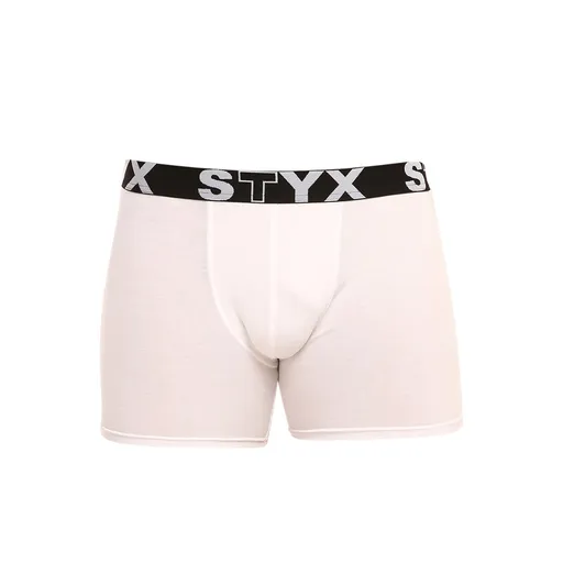 Styx Pánské boxerky long sportovní guma bílé (U1061) XL