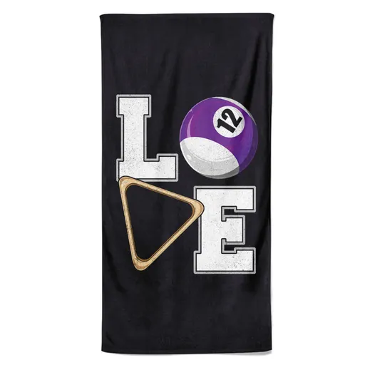 Osuška Love Billiard (Velikost osušky: 70x140cm)