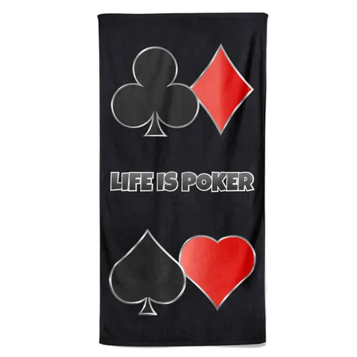 Osuška Life is poker (Velikost osušky: 70x140cm)
