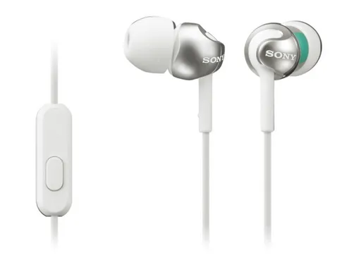 SONY stereo sluchátka MDR-EX110AP, bílá