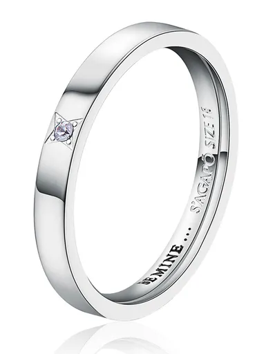 S'Agapõ Dámský snubní prsten se Swarovski krystalem For Love SFV31 50 mm