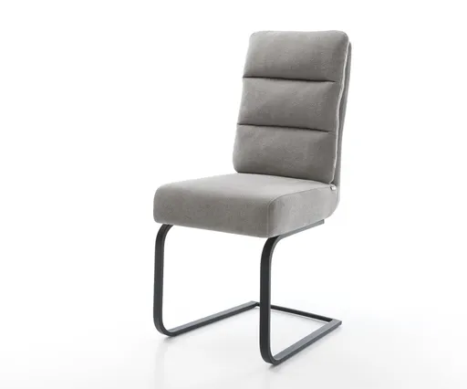 Jídelní židle Pela-Flex strukturovaná látka Měkký šedá jídelní