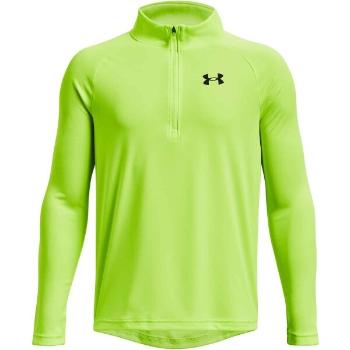 Under Armour TECH 2.0 1/2 ZIP Chlapecké triko s dlouhým rukávem, světle zelená, velikost