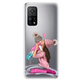 Odolné silikonové pouzdro iSaprio - Kissing Mom - Brunette and Girl - Xiaomi Mi 10T / Mi 10T Pro