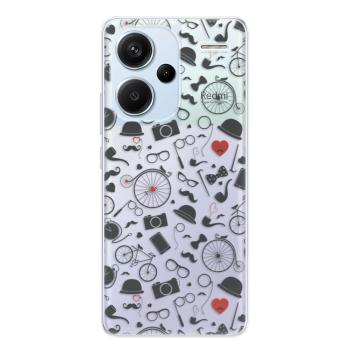 Odolné silikonové pouzdro iSaprio - Vintage Pattern 01 - black - Xiaomi Redmi Note 13 Pro+ 5G