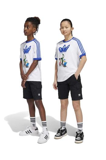 Dětské kraťasy adidas Originals CARGO SHORTS černá barva, hladké, nastavitelný pas, IW3501