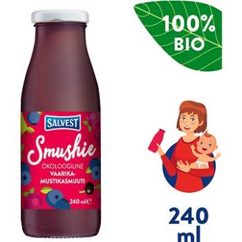 SALVEST Smushie BIO Ovocné smoothie s borůvkami, malinami a černým rybízem (240 ml) (4740073076637)