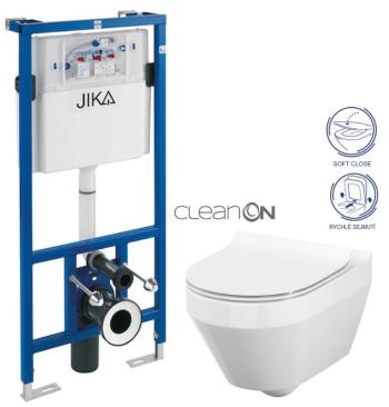 JIKA WC CERSANIT CLEANON CREA OVÁL + SEDÁTKO H895652 X CR1