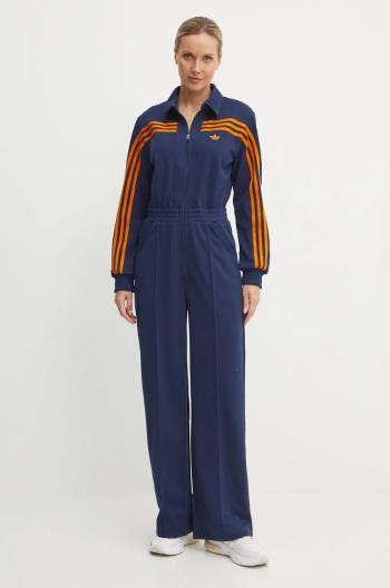 Overal adidas Originals Jumpsuit tmavomodrá barva, s límečkem, JN8312