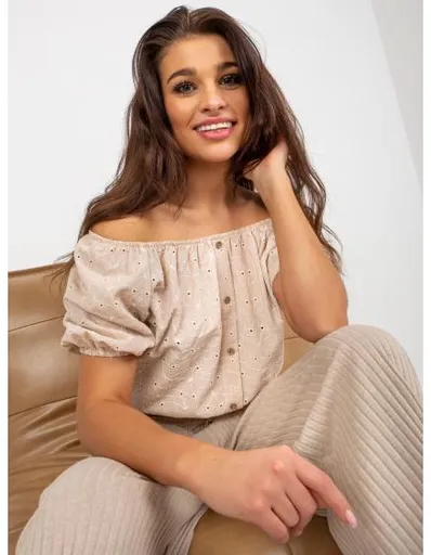 Dámská halenka se vzorem JOHANESA béžová