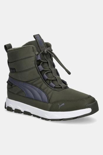 Dětské sněhule Puma Evolve Boot zelená barva, 392647