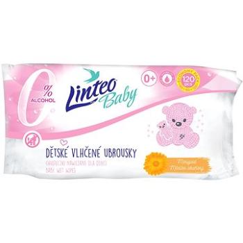 LINTEO BABY Vlhčené ubrousky s měsíčkem lékařským 120 ks (8594158373458)