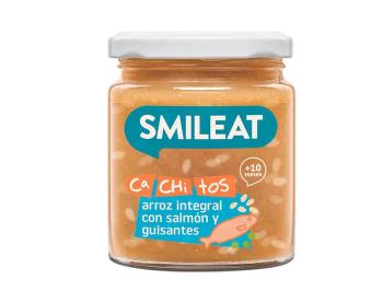 Smileat BIO příkrm losos s hnědou rýží a zeleninou 10M+ 230 g