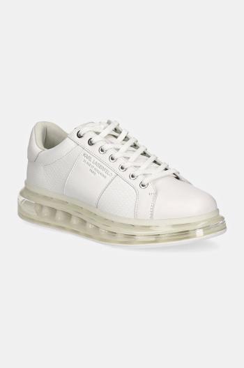 Kožené sneakers boty Karl Lagerfeld KAPRI KUSHION bílá barva, KL52626