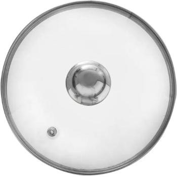 Orion Capac din sticlă cu mâner din oțelinoxidabil, diametru 22 cm, 22 cm
