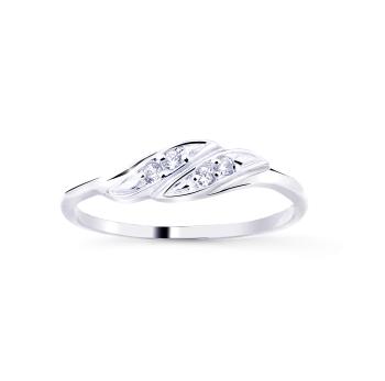 Cutie Jewellery Půvabný prsten z bílého zlata se zirkony Z8021–10-X-2 51 mm