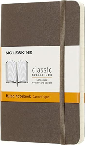 Moleskine: Zápisník tvrdý linkovaný hnědý S