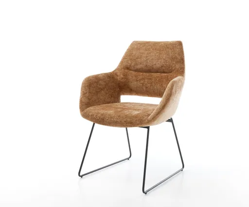 Jídelní židle Yago-Flex s područkami žinylka rezavá podnož