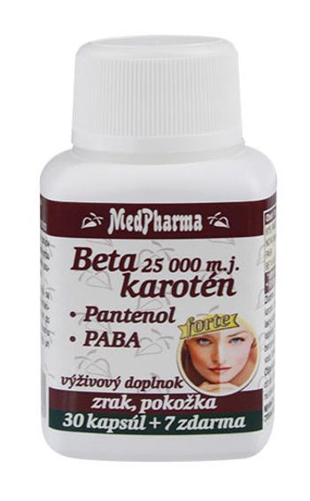 MEDPHARMA Betakarotén 25 000 m.j.+Pantenol+PABA 30 kapsúl