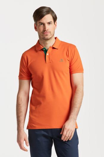 POLOKOŠILE GANT CONTRAST COLLAR PIQUE SS RUGGER PUMPKIN ORANGE