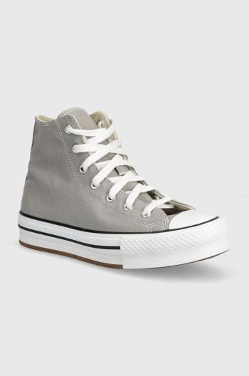 Dětské tenisky Converse A07346C šedá barva