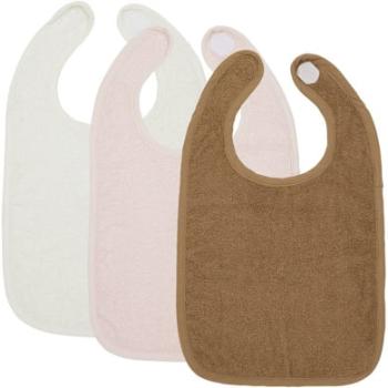 MEYCO Bib Froté Uni White /Pink/Toffee 3-pack