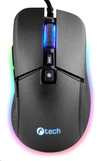 C-TECH herní myš Dawn, casual gaming, 6400 DPI, RGB podsvícení, USB