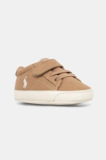 Dětské sneakers boty Polo Ralph Lauren THERON V PS LAYETTE béžová barva, RL00992270