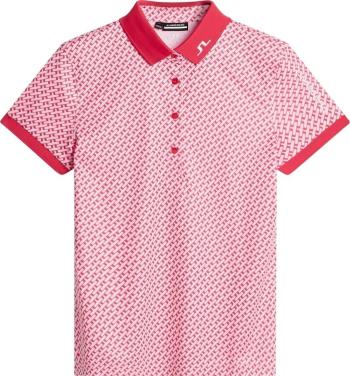 J.Lindeberg Tour Tech Print Geo Pink XL Polo košile