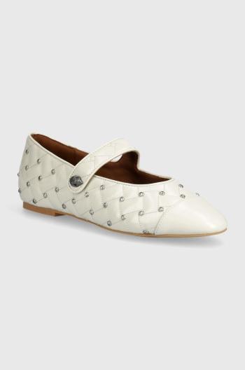 Kožené baleríny Kurt Geiger London Orbit Ballet Flat béžová barva, 2658041309