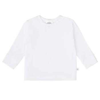 LÄSSIG milky Dětské tričko s dlouhým rukávem Tencel ribbed white